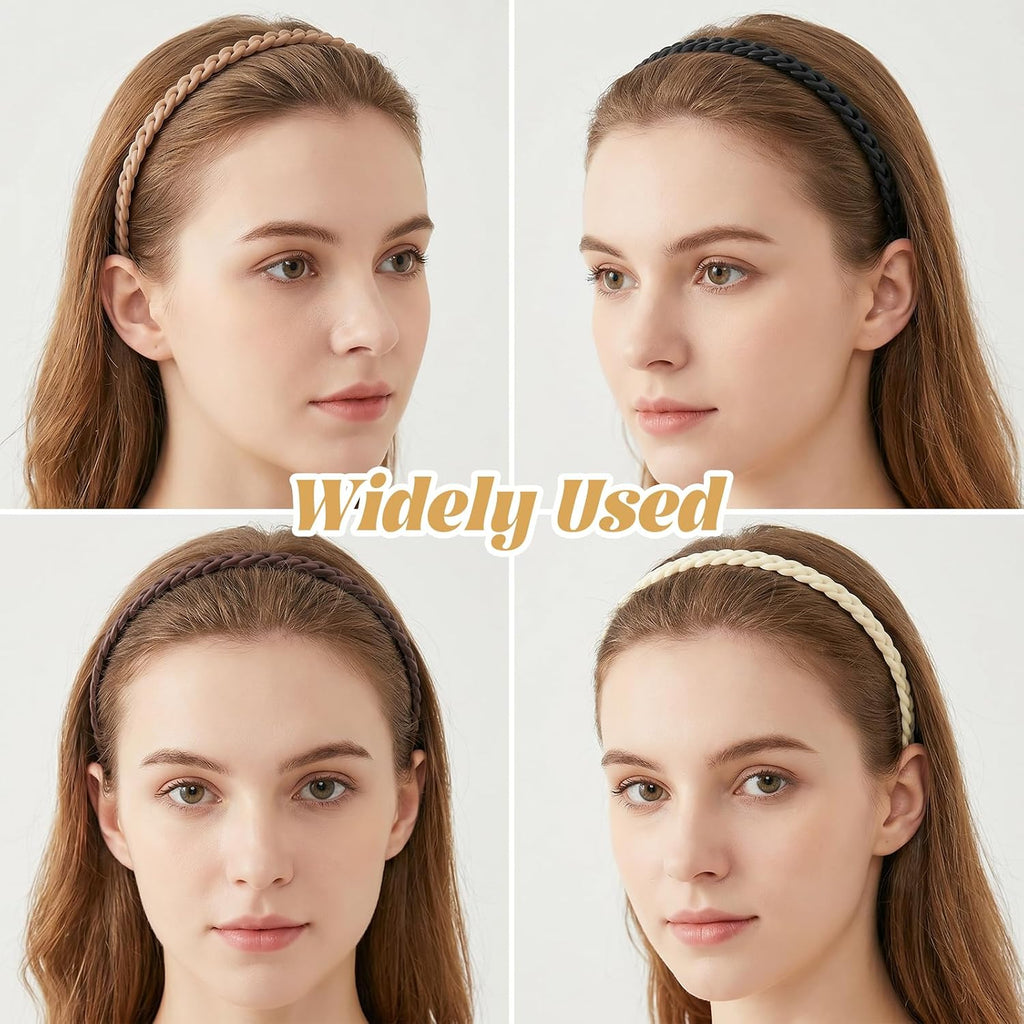 4 Pcs Toothed Plastic Headbands for Women. Non Slip Comfortable | Gripping Teeth Design Prevent Slipping Off. Flexible Comb Hair Bands for Daily Commute Home Hairstyle Fixing