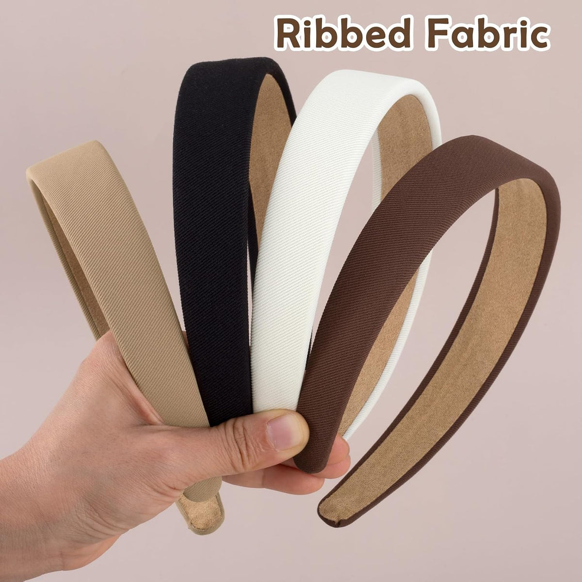 4 Pcs Solid Wide Headbands for Women. Wide Head Bands for Women's Hair. Non Slip Hair Accessories. Fall Style Thick Headband for Women (Multicolor)