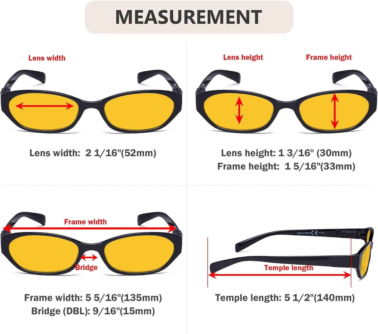 4 Pack Computer Reading Glasses Women - Spring Hinge Ladies Blue Light Blocking Readers Amber Tinted +1.00