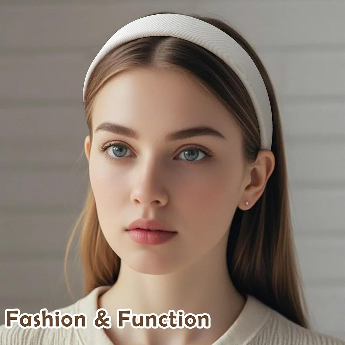 4 Pcs Solid Wide Headbands for Women. Wide Head Bands for Women's Hair. Non Slip Hair Accessories. Fall Style Thick Headband for Women (Multicolor)
