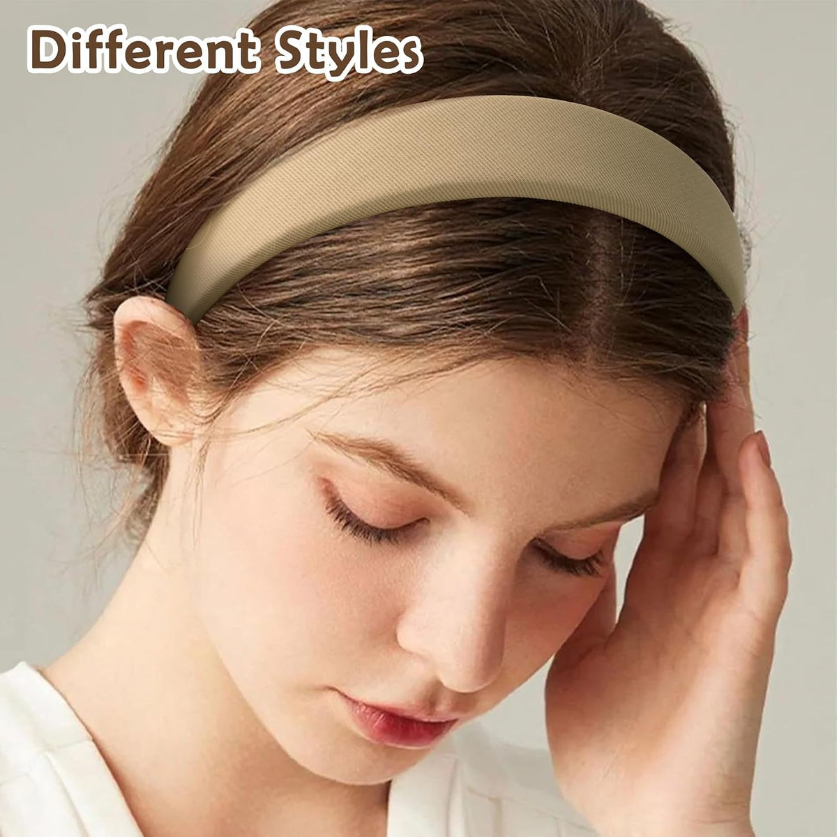 4 Pcs Solid Wide Headbands for Women. Wide Head Bands for Women's Hair. Non Slip Hair Accessories. Fall Style Thick Headband for Women (Multicolor)