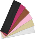 6 Pcs Sports Headbands for Women. Non Slip Elastic Hair Bands. Soft Fabric Hair Wraps for Workout. Yoga. Running. and Daily Sports (Brown.Flesh.Rose Red.Light Pink.Black.White)