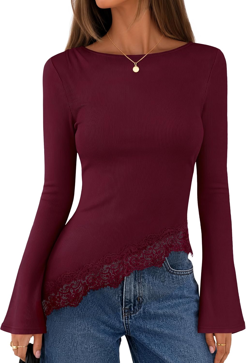 Fitted T-Shirt. Ruched Accent. Side Slit Clothes. Stretchy Knit Fabric. Work Blouses.