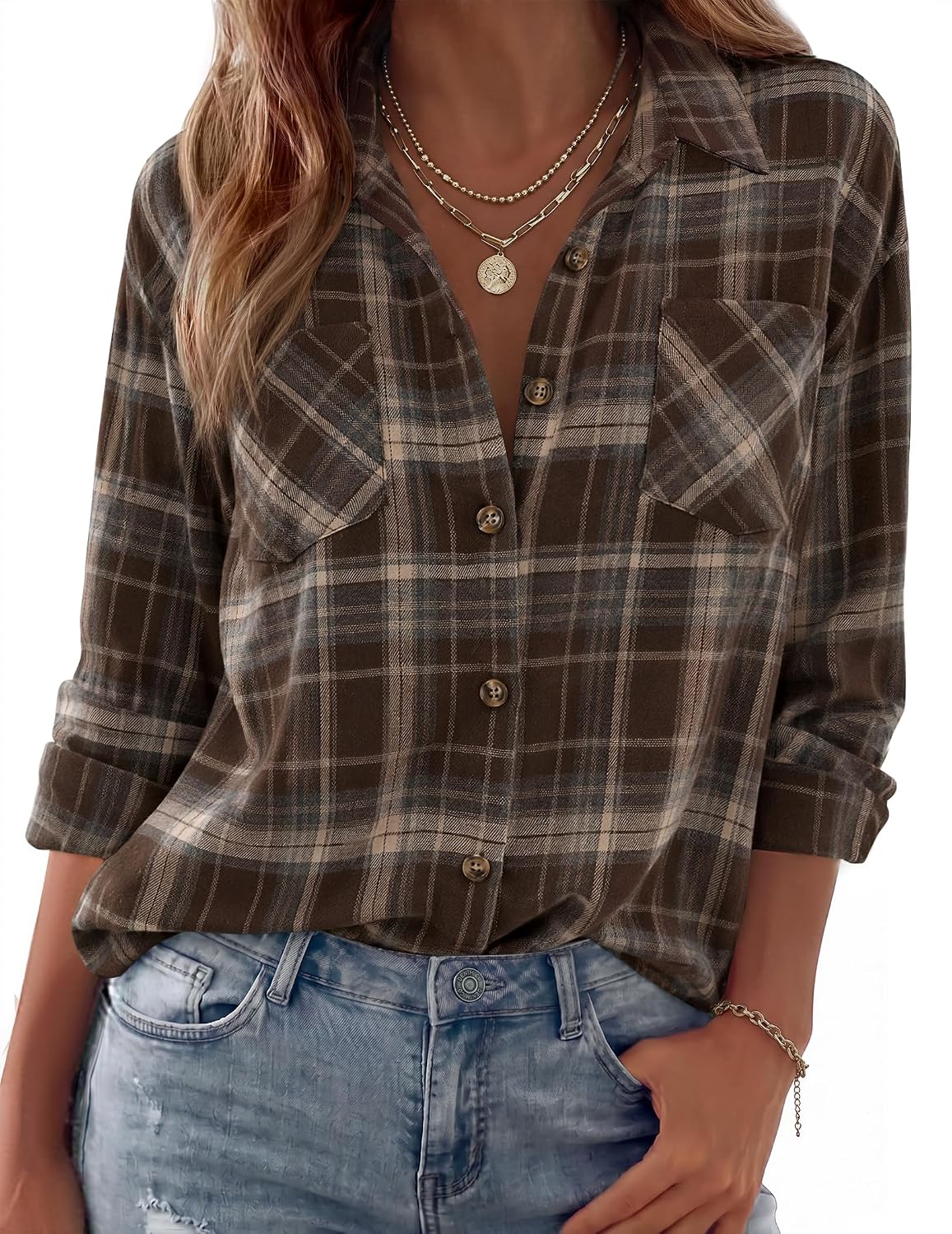 long sleeve shirts. business casual outfits. flannel jacket with pockets.