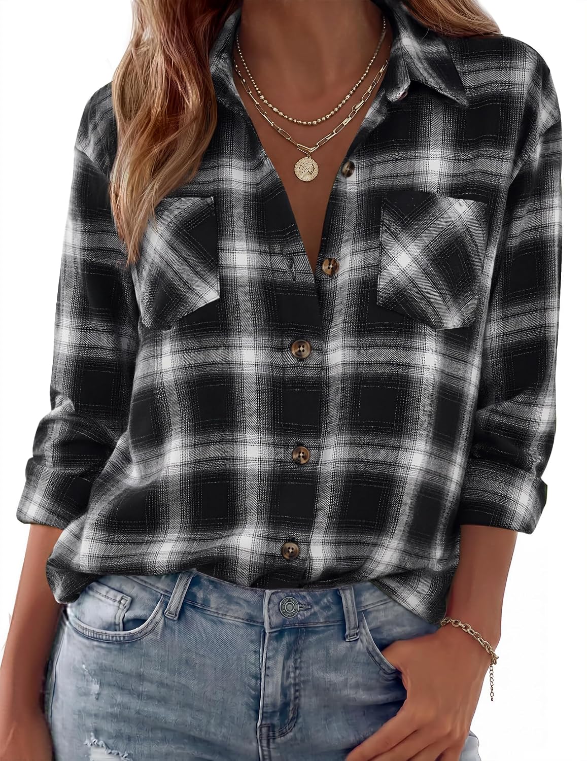 long sleeve shirts. business casual outfits. flannel jacket with pockets.