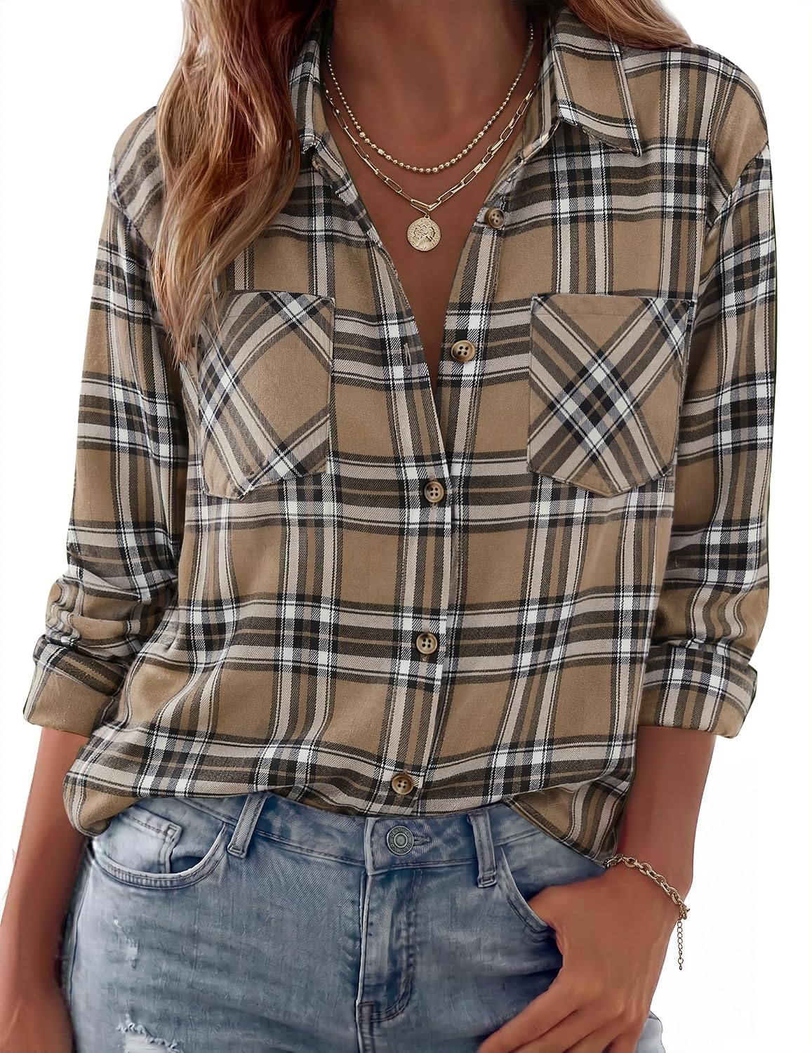 long sleeve shirts. business casual outfits. flannel jacket with pockets.