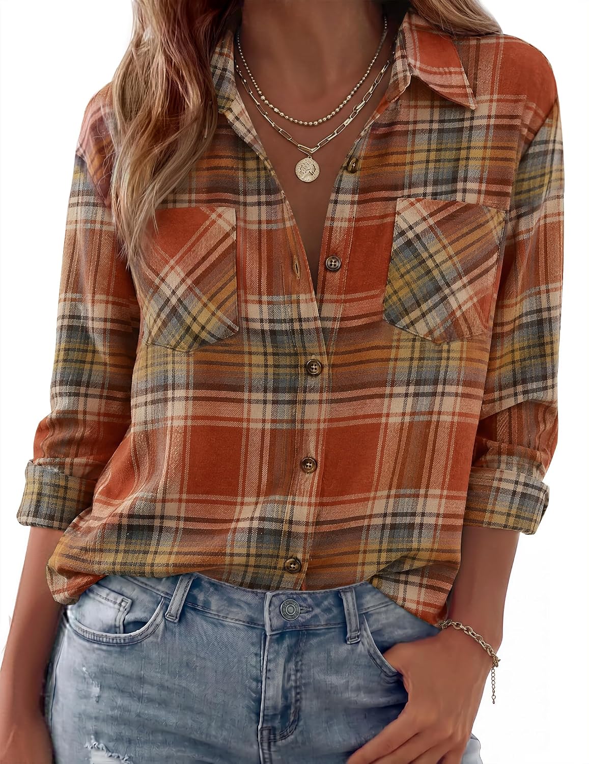 long sleeve shirts. business casual outfits. flannel jacket with pockets.